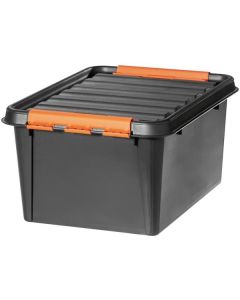 Photo Boite de rangement à couvercle - 32 litres - Noir SMARTSTORE Image