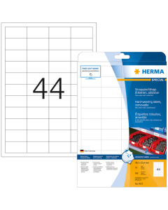 Photo Étiquettes adhésives ultra résistantes amovibles - 48,3 x 25,4 mm - Blanc HERMA