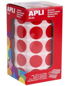 Photo Gommettes adhésives rondes - 20 mm - Rouge AGIPA