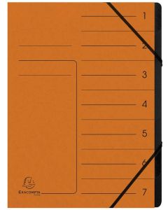 Photo Trieur 7 compartiments à élastiques - Orange EXACOMPTA Image