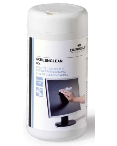 Photo DURABLE : Lot de 100 lingettes pour écrans - Screenclean box - 5736-02