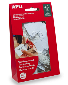 Photo Étiquettes à trou et ficelle 18 x 29 mm (Affichage de prix) AGIPA 7010