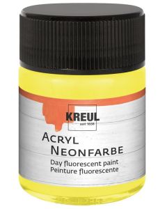 Peinture Acrylique fluorescente - 50 ml - Jaune 77561 KREUL image