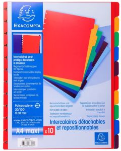 Photo Jeu de 10 intercalaires pour protège-documents amovibles EXACOMPTA Kreacover 