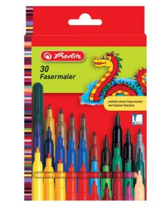 Photo Lot de 30 feutres - Assortiment de couleurs : HERLITZ  8649311