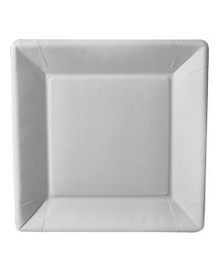 Assiette jetable en carton - 225 x 225 mm PAP STAR Pure