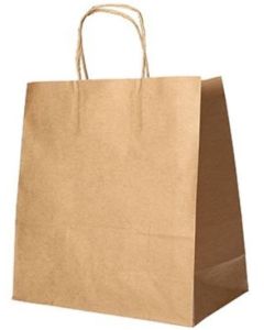 Photo Sac en papier avec anse - 250 x 260 x 170 mm - Brun PAP STAR