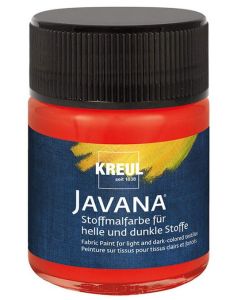 Photo KREUL Javana 91963 : Peinture pour textile sombre - 50 ml - Rouge