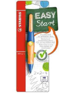 Photo STABILO : Porte-mines Easyergo 1,4 - HB Dessin - Bleu outremer/Orange fluo - B-46893-3