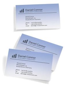 Photo SIGEL DP746 : Lot de 100 cartes de visite 3C bleu - 200 g