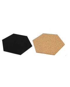 Photo Tableaux décoratifs - Ardoise et Liège  179 x 155 mm Hexagone SECURIT Silhouette Lot de 7 Image