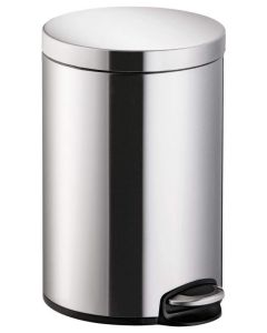 Photo Poubelle à pédale Classic 12 litres - Argent : HELIT H2403500