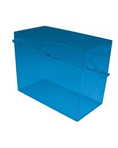 Photo Boite translucide pour Fiches - Format A6 - Bleu : HELIT H6904630