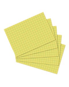 Photo Lot de 100 fiches Bristol quadrillées - 74 x 105 mm - Jaune : HERLITZ  10901486
