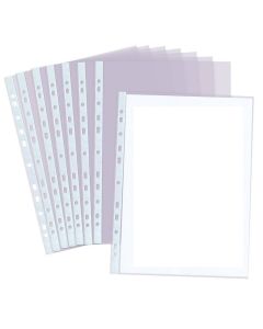 Photo Lot de 100 Pochettes perforées en PP 0,08 mm - A4 : PRO-Office image