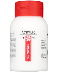 Photo ROYAL TALENS : Peinture acrylique ArtCréation - Blanc - 750 ml