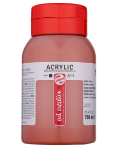 Photo ROYAL TALENS : Peinture acrylique ArtCréation - Terre Sienne brûlée - 750 ml Flacon