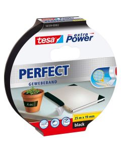 Photo TESA : Ruban adhésif en toile extra Power - fixation noir 56339