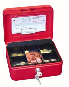 Photo WEDO Caissette à monnaie et billets - Rouge - 200 x160 mm