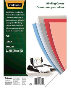Couverture transparente pour reliure A4 - PVC 0,24 mm FELLOWES