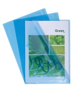 EXACOMPTA : Pochettes à coins A4 en pvc lisse - Bleu