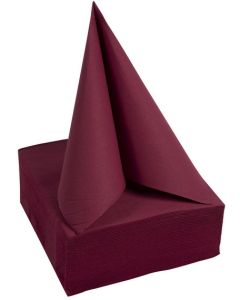 Serviettes de table Cocktail - 200 x 200 mm - Bordeaux PRO NAPPE Lot de 50 image