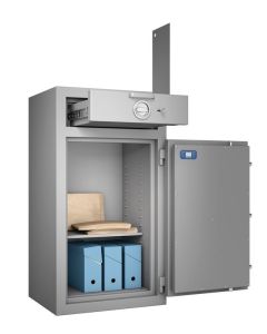 Coffre de dépôt de fonds - Classe 1 - Serrure à clé et électronique - HARTMANN Zephir Dépôt 1001