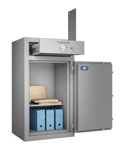 Coffre de dépôt de fonds - Classe 3 - Serrure à clé et électronique - HARTMANN Zephir Dépôt 1003